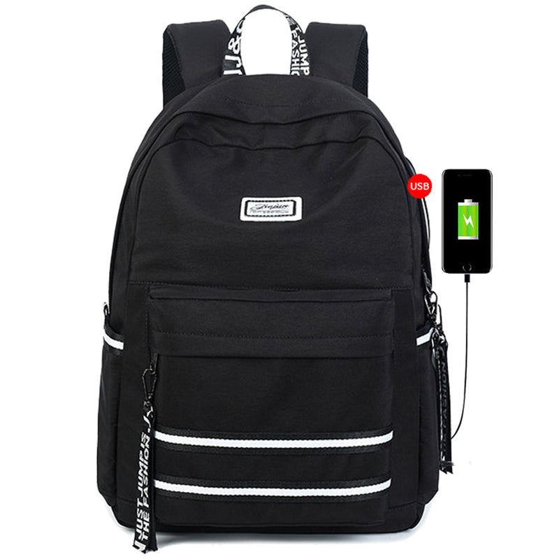 Sporty Lightweight Travel Waterproof Backpack with USB Charging Port Top Level