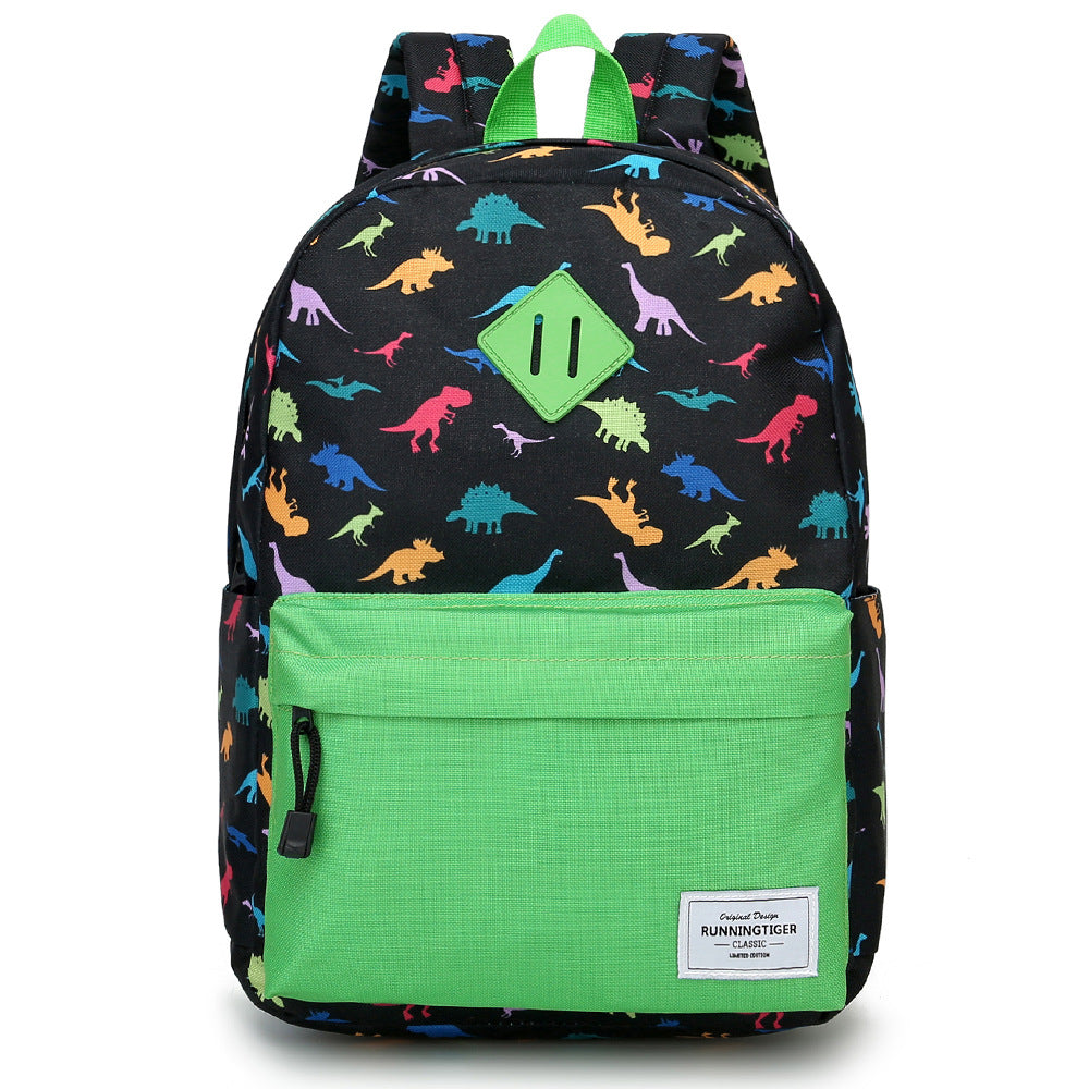 Dinosaur Backpack Set for School Girl Boys Cute Bookbag Set with Lunch Box