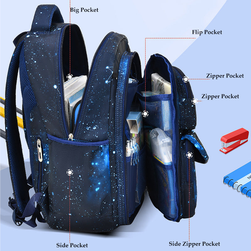 New Kids Backpack Large Students Bookbag For Elementary Boys 3-6 Grade