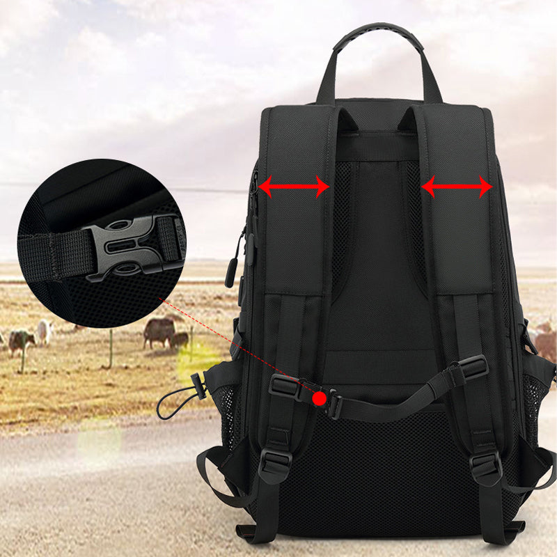 50-70L Travel Backpack For Men Gym Book With Shoe Compartment USB Charging Port