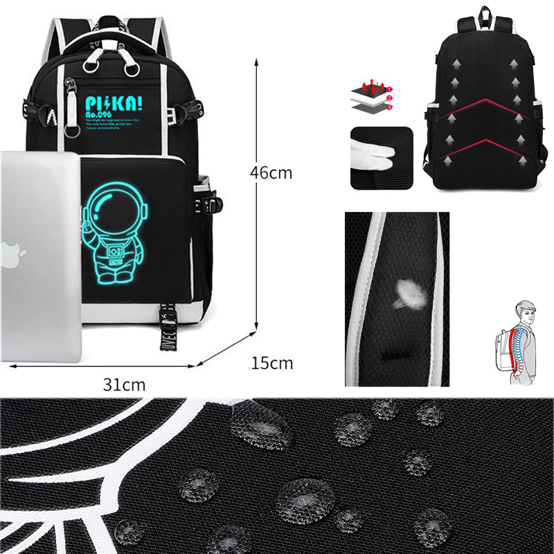 Junior School Boys Backpacks For 3-6 Grade Students Luminous Schoolbag