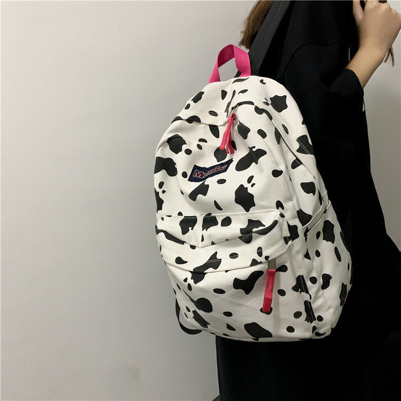 Leopard Print School Backpack Casual Bookbag Travel Daypack