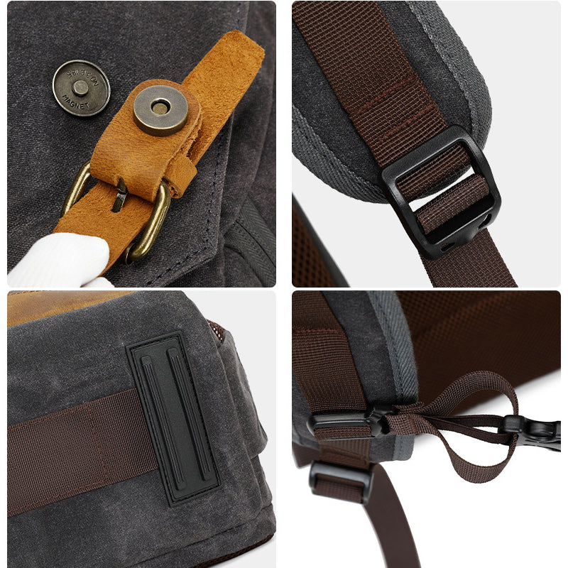 Canvas Camera Backpack Lens Storage Bag