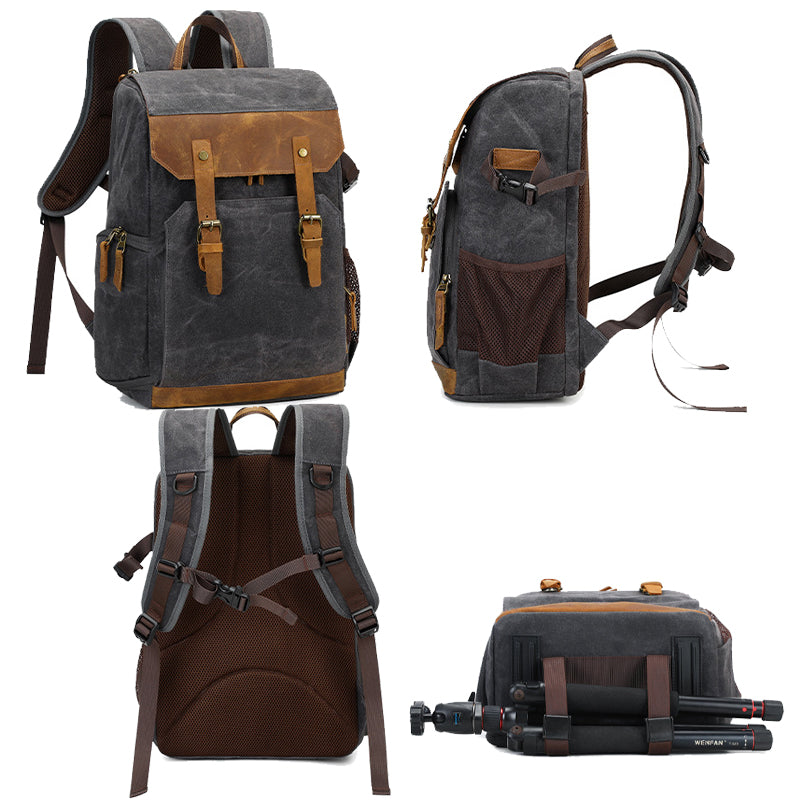 Canvas Camera Backpack Lens Storage Bag