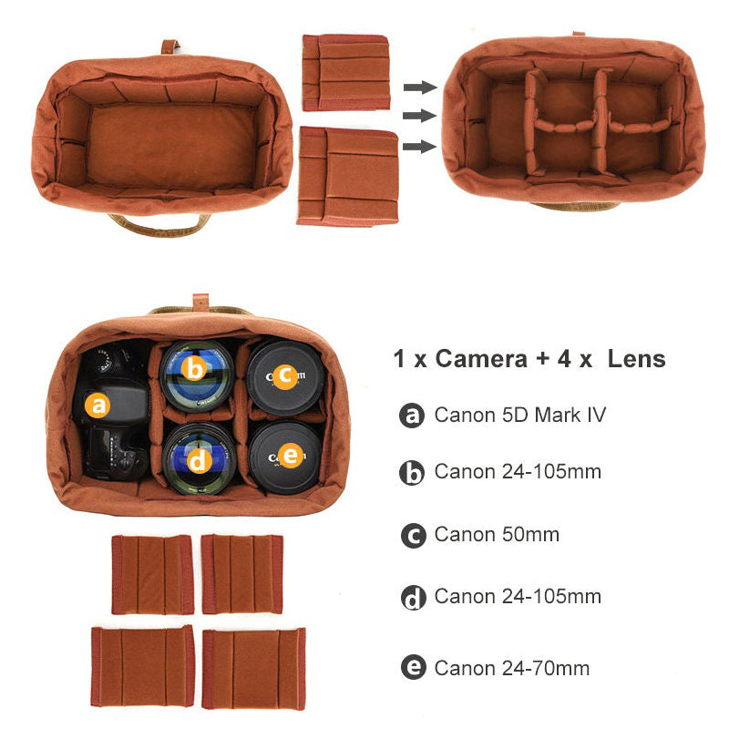 DSLR Canvas Handbag Camera Bag for Canon Nikon