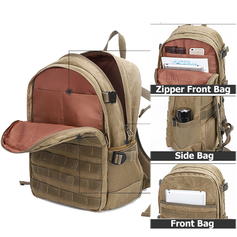 Camera Backpack Canvas Bag for Canon Nikon Sony DSLR