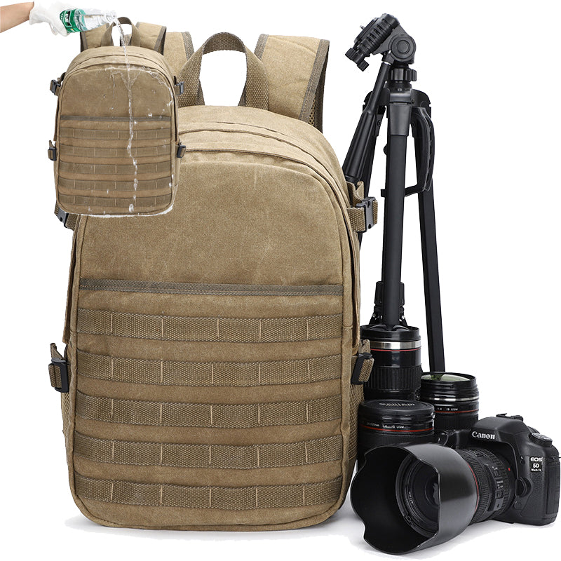 Camera Backpack Canvas Bag for Canon Nikon Sony DSLR