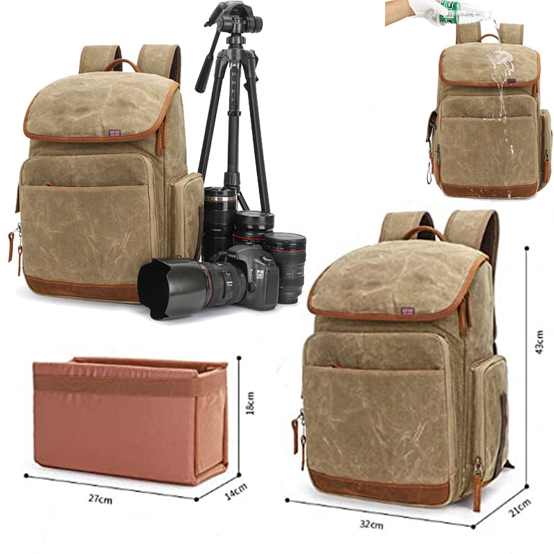 Canvas SLR DSLR Bag Camera Backpack