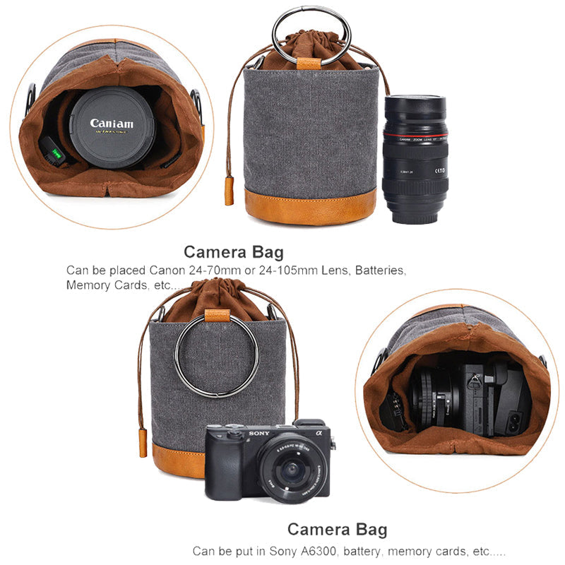 Retro Canvas Shoulder Camera Bag For Women