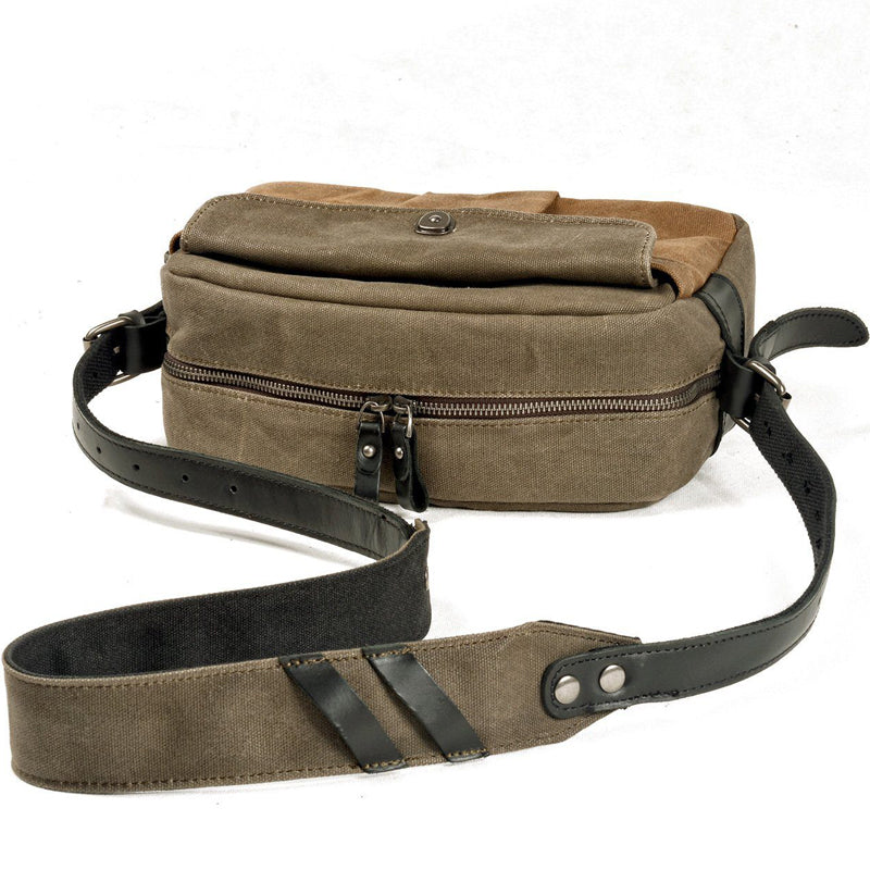 Waxed Canvas Camera Bag Drone Satchel