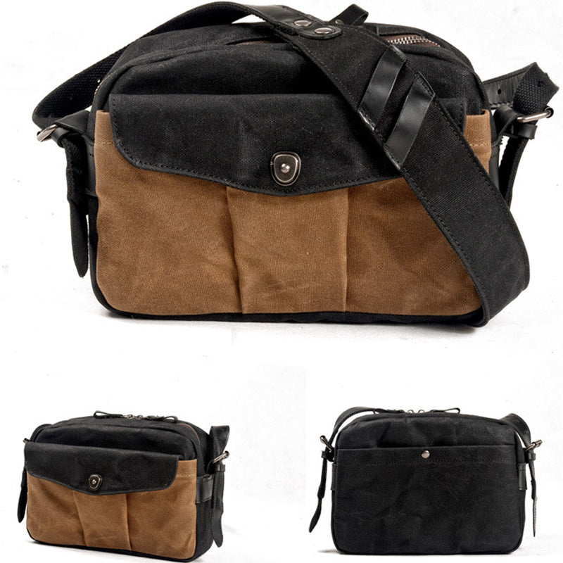 Waxed Canvas Camera Bag Drone Satchel