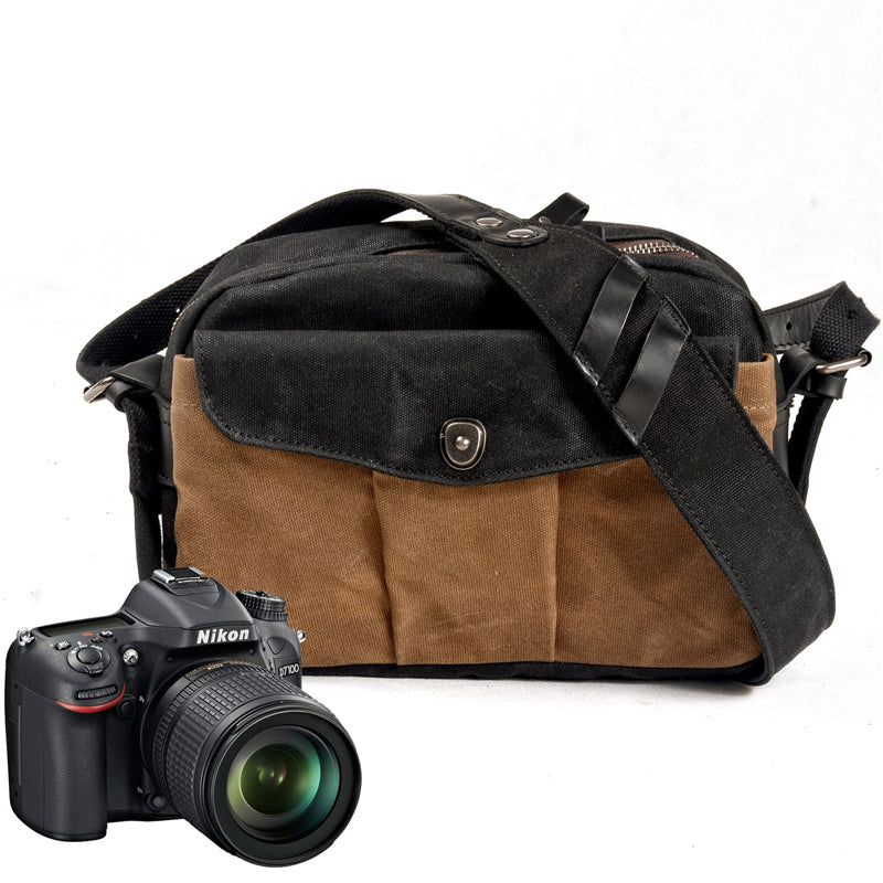 Waxed Canvas Camera Bag Drone Satchel