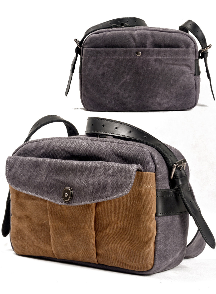 Waxed Canvas Camera Bag Drone Satchel