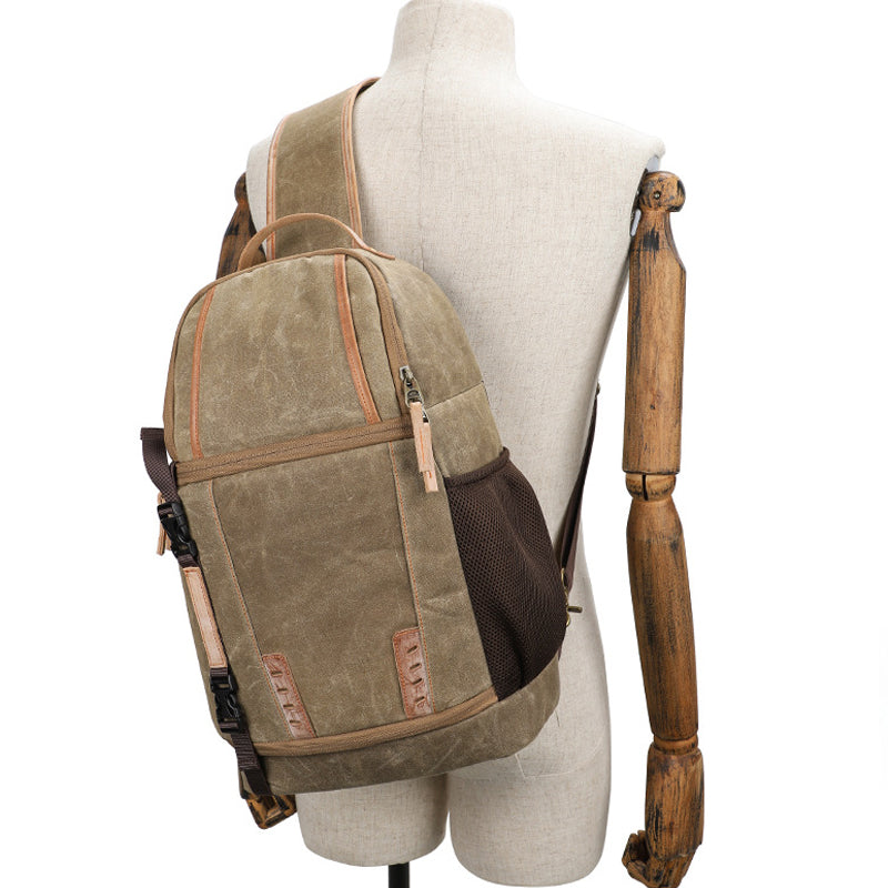 Canvas Waterproof Camera Sling Backpack