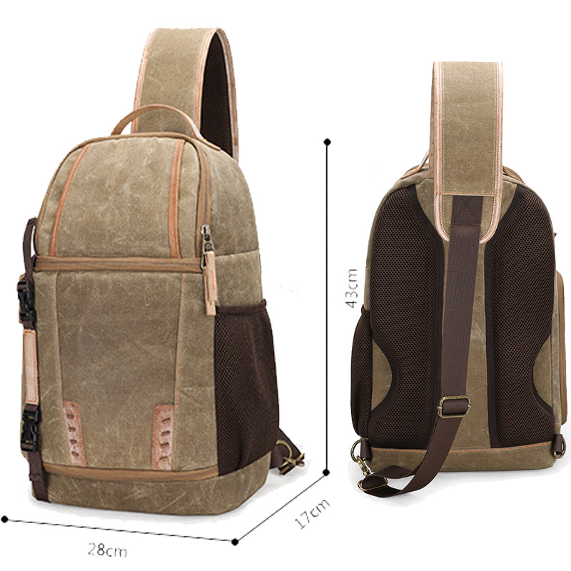 Canvas Waterproof Camera Sling Backpack