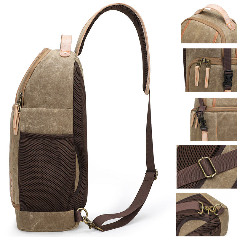 Canvas Waterproof Camera Sling Backpack