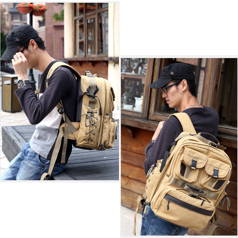 Large Photography Backpack Canvas Camera Bag