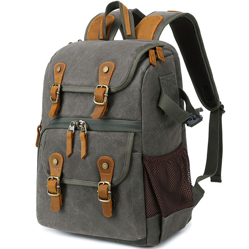 Batik Canvas Camera Bag Large Backpack