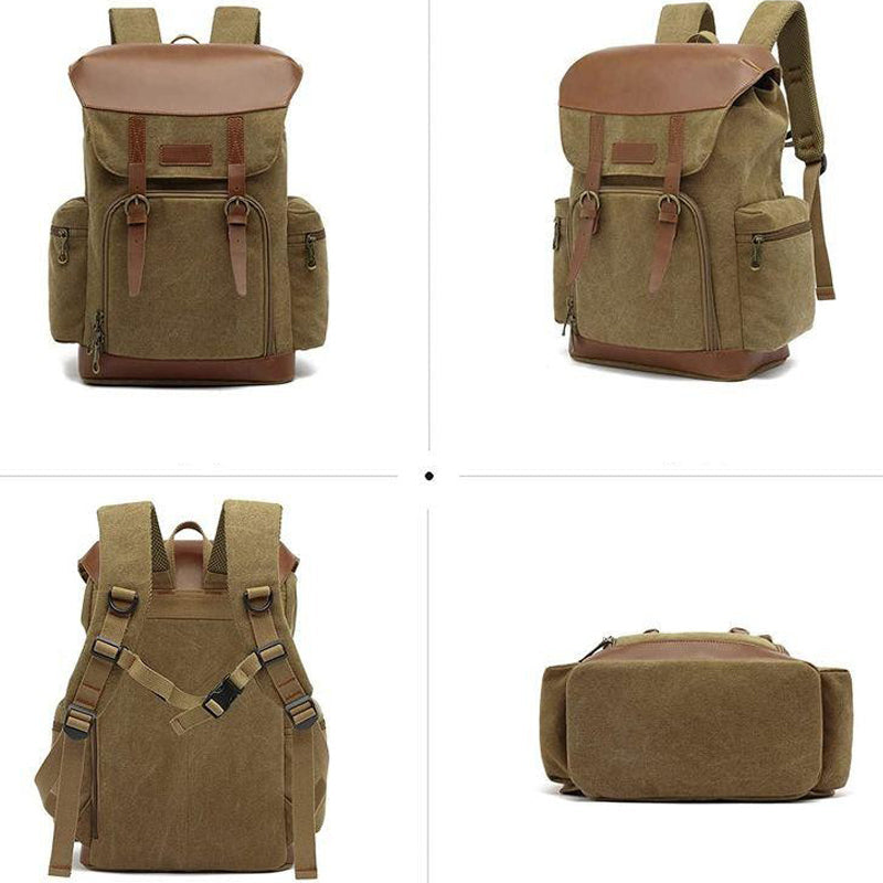 Canvas School Backpack For Men Women