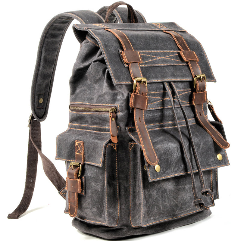 Waxed Canvas Waterproof Backpack