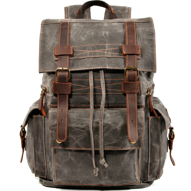 Waxed Canvas Waterproof Backpack