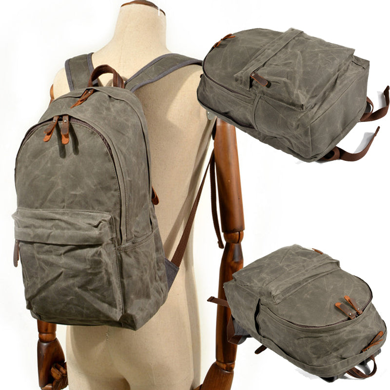 Student's Canvas Backpack School Bag