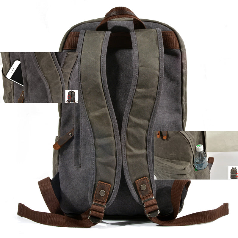 Student's Canvas Backpack School Bag
