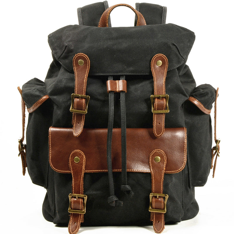 Drawstring Large Canvas Backpack For Travel