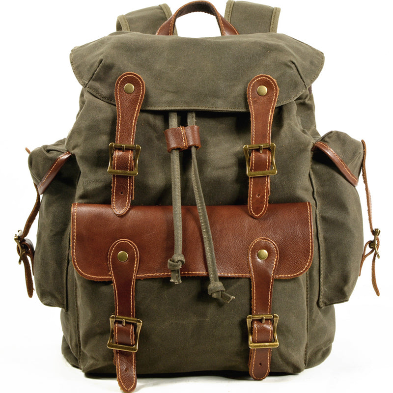 Drawstring Large Canvas Backpack For Travel