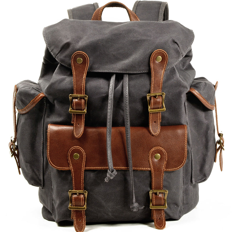 Drawstring Large Canvas Backpack For Travel