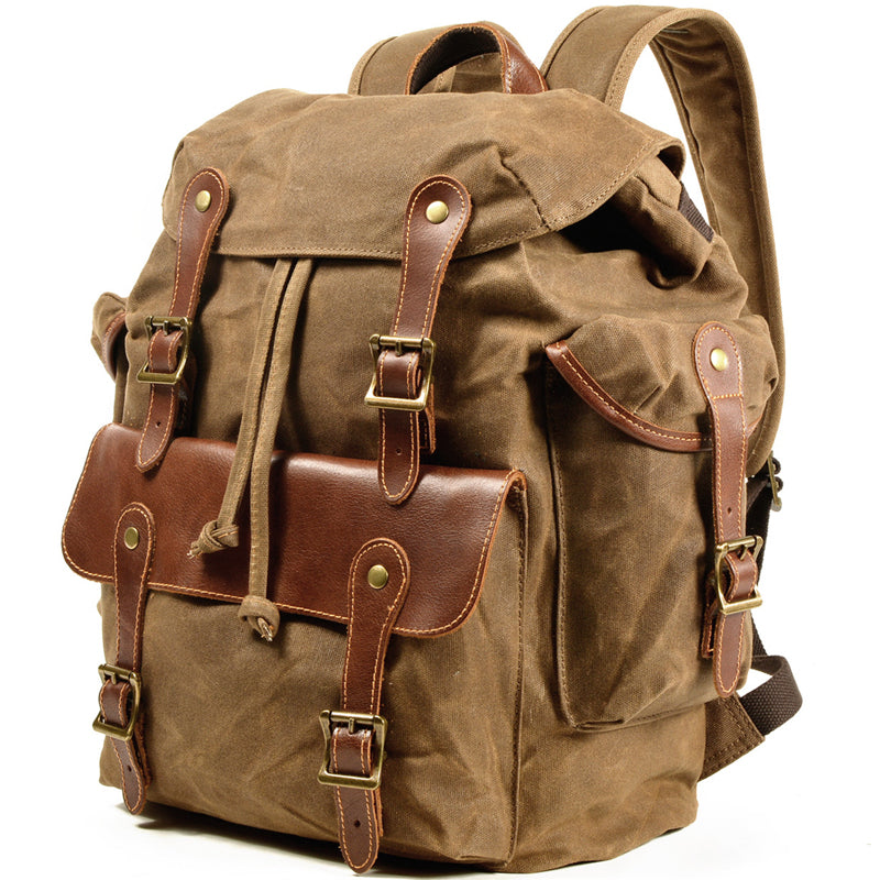 Drawstring Large Canvas Backpack For Travel