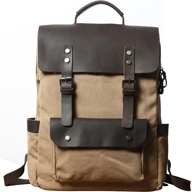 Waterproof Canvas Backpack Men Large Travel Rucksack