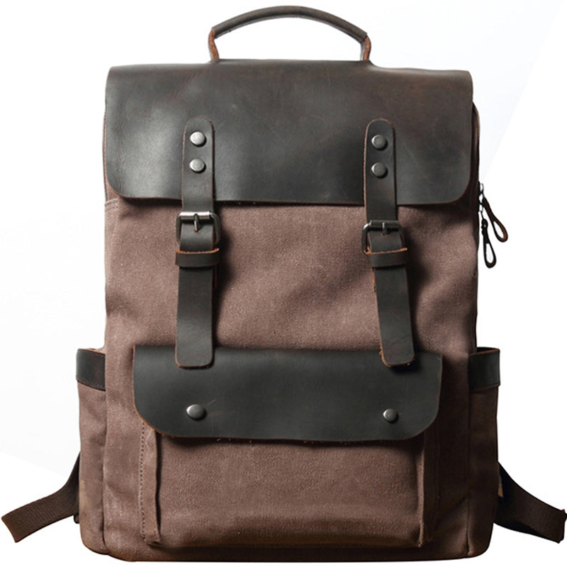 Waterproof Canvas Backpack Men Large Travel Rucksack