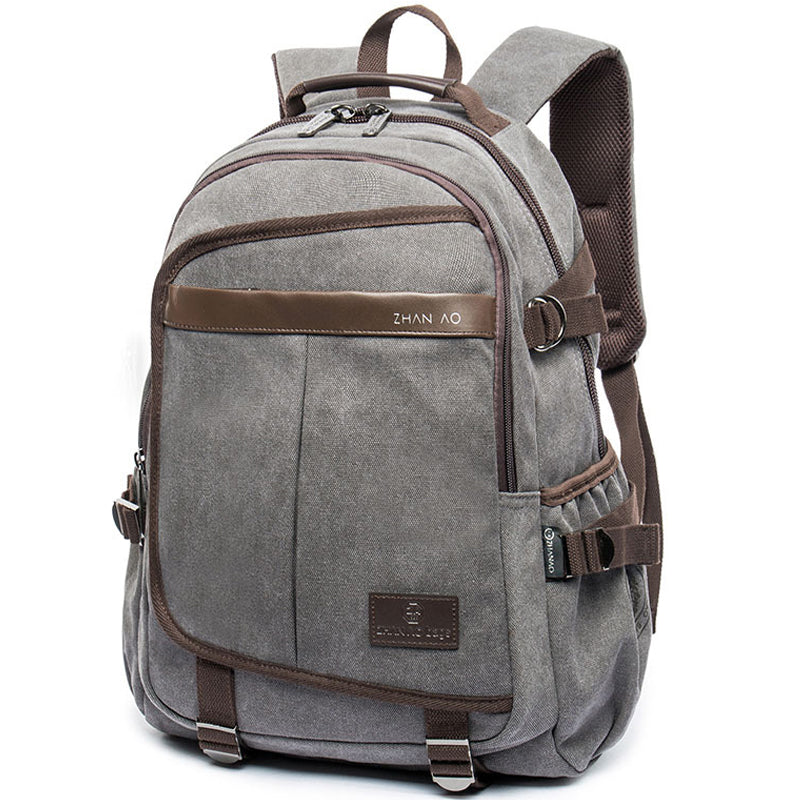 Unisex Canvas Backpack Laptop School Bag for Teenager