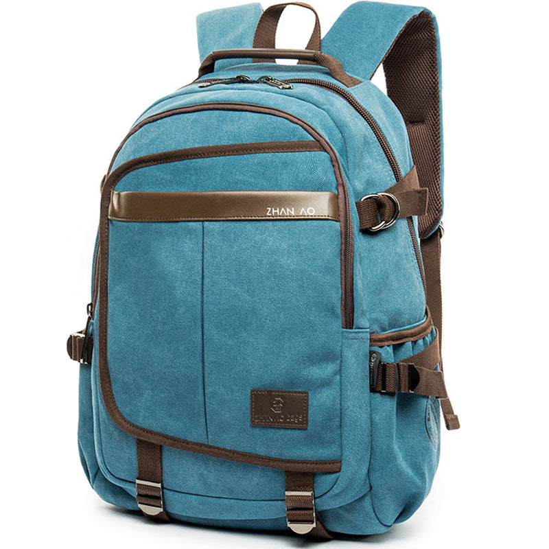 Unisex Canvas Backpack Laptop School Bag for Teenager