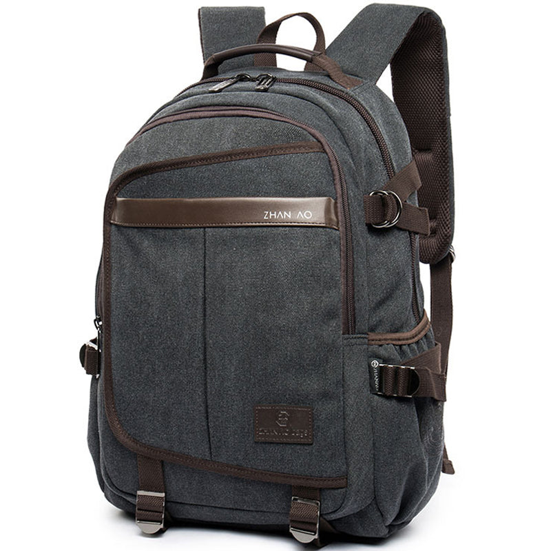 Unisex Canvas Backpack Laptop School Bag for Teenager