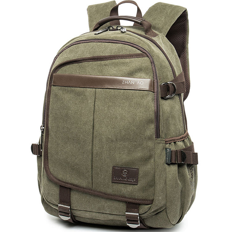 Unisex Canvas Backpack Laptop School Bag for Teenager