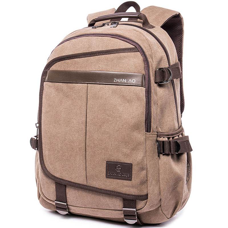 Unisex Canvas Backpack Laptop School Bag for Teenager