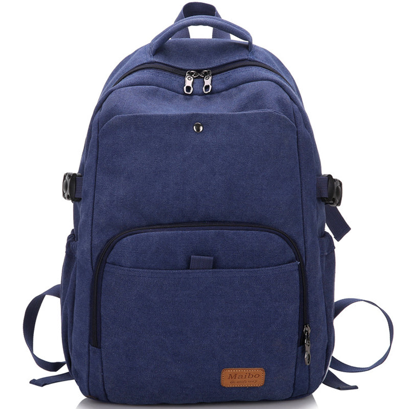 Canvas Backpack School Rucksack Laptop Notebook