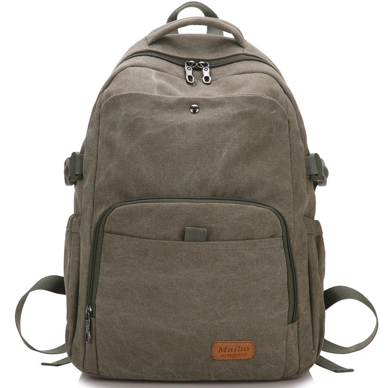Canvas Backpack School Rucksack Laptop Notebook