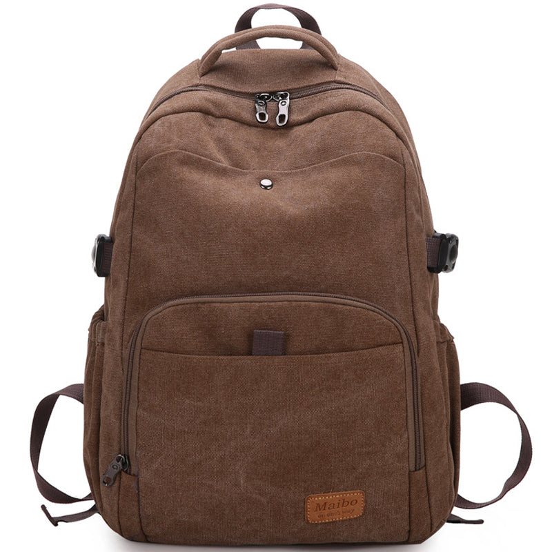 Canvas Backpack School Rucksack Laptop Notebook
