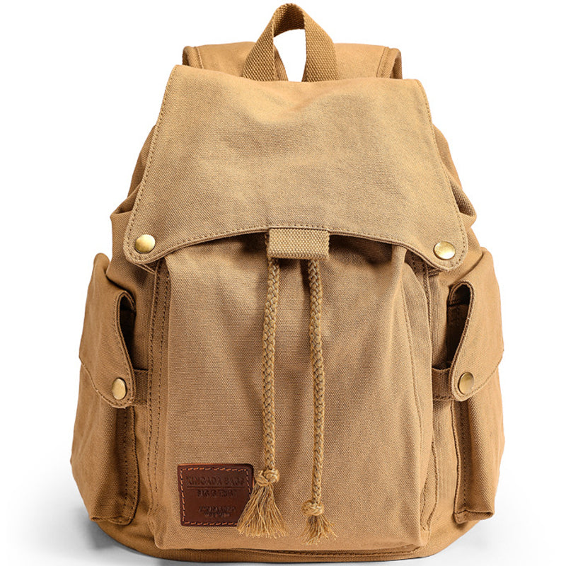 College Canvas Backpack 14inch Drawstring Bookbag