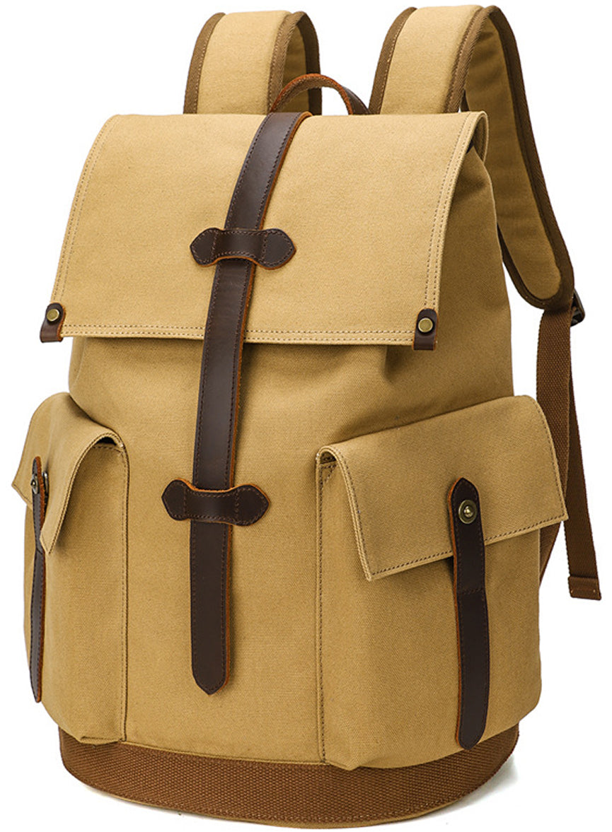 Durable Canvas Backpack Retro Travel Bookbag
