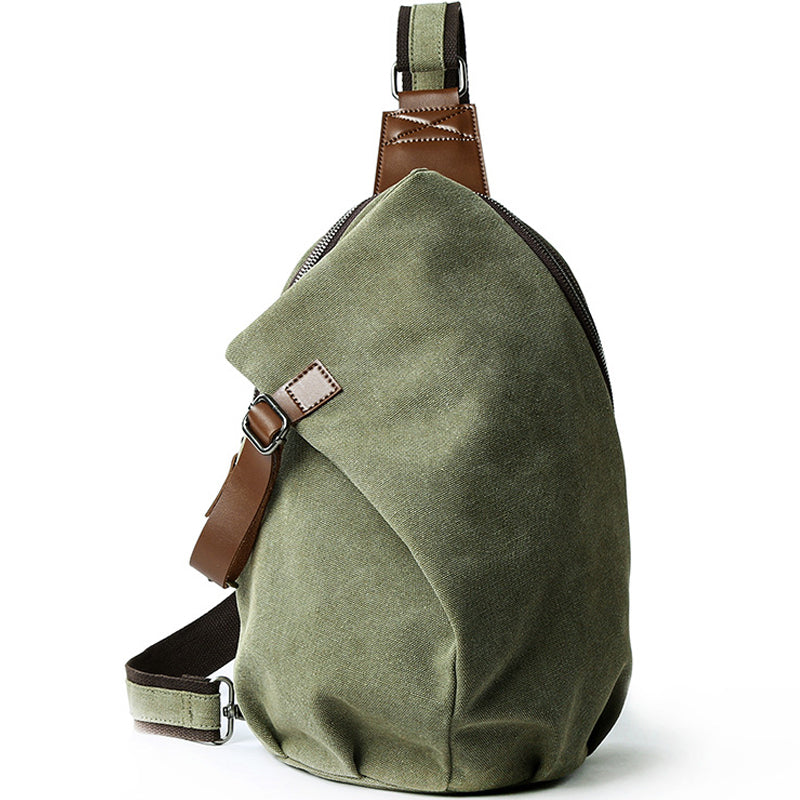 Canvas Rucksack Bag Gym Sling Crossbody Bag