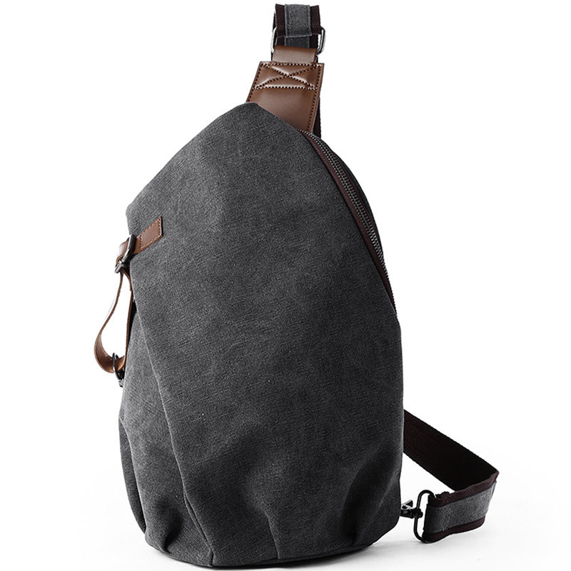 Canvas Rucksack Bag Gym Sling Crossbody Bag