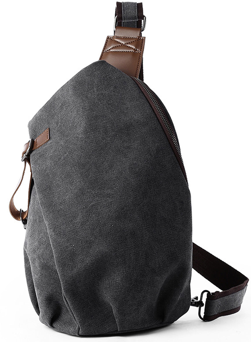 Canvas Rucksack Bag Gym Sling Crossbody Bag