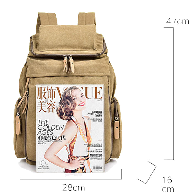 Large Canvas Travel Backpack