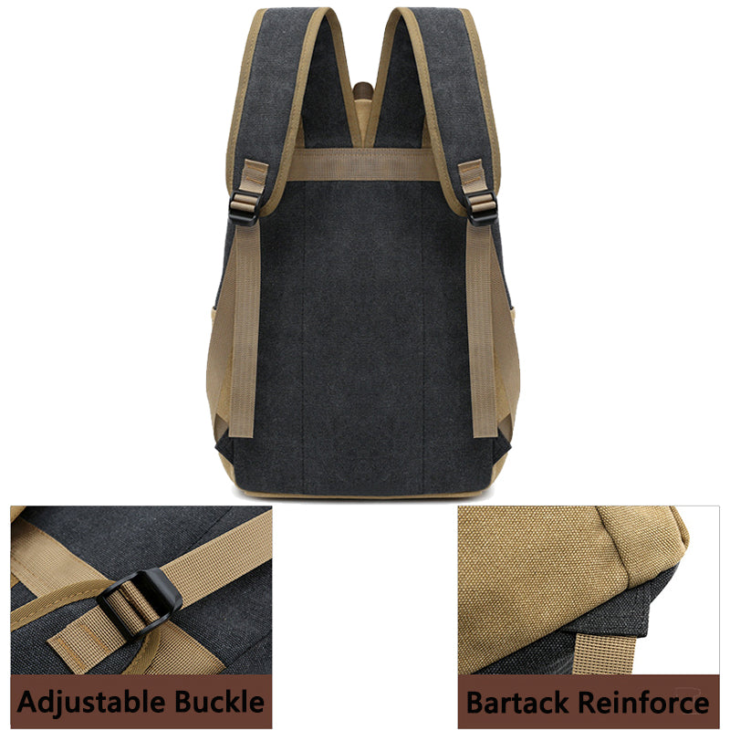 Contrast Color High Quality Canvas Backpack