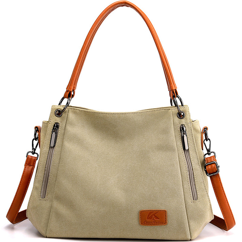 Simple Canvas Handbag Shoulder Bag Purse