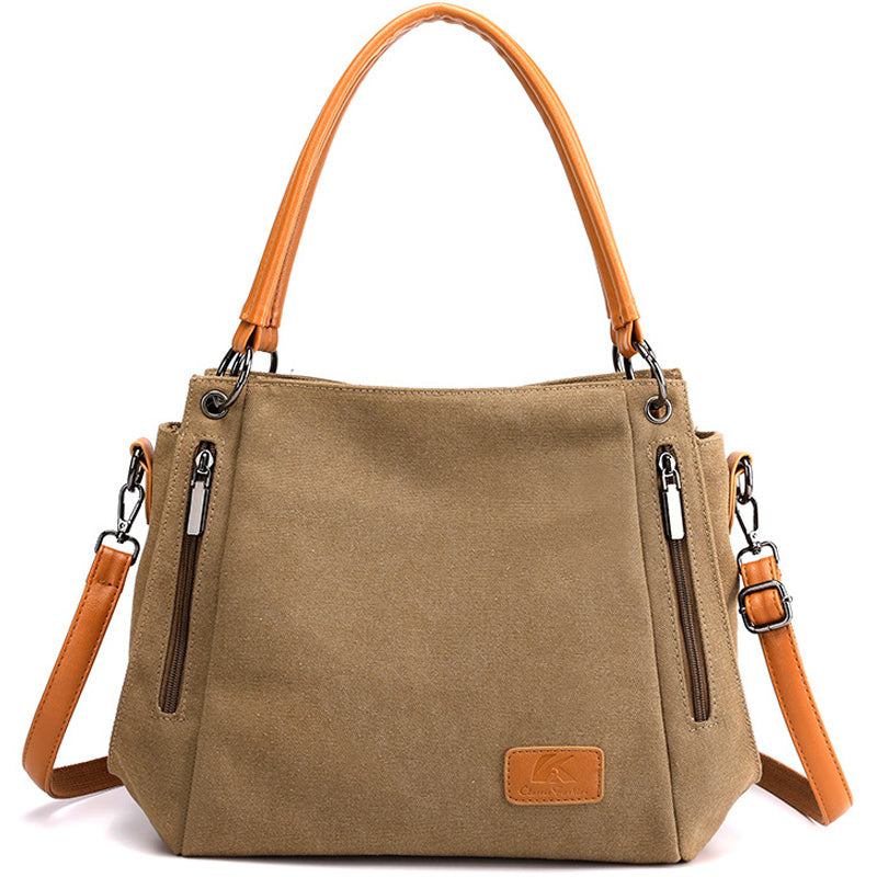 Simple Canvas Handbag Shoulder Bag Purse
